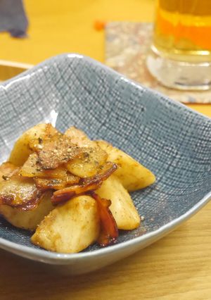 冷凍さといもとベーコンのバルサミコ炒め-レシピのメイン写真