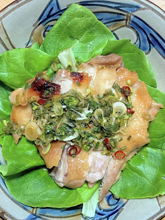 よだれ鶏☆レンジで鶏もも肉のネギ酢蒸し-レシピのメイン写真