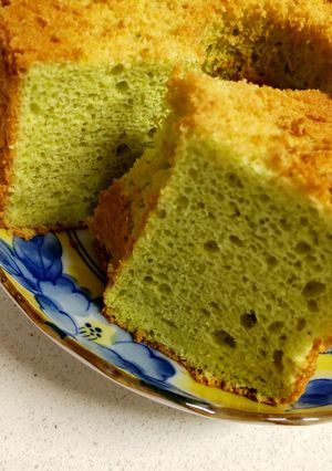 うぐいすシフォンケーキ-レシピのメイン写真