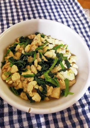 ☆ほうれん草のそぼろ豆腐油炒め☆-レシピのメイン写真