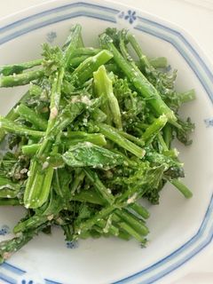 つまみ菜の塩麹胡麻和え-レシピのメイン写真