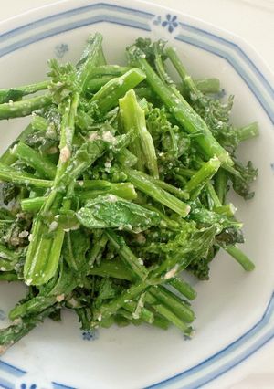 つまみ菜の塩麹胡麻和え-レシピのメイン写真