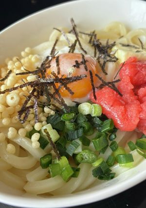 明太釜玉うどん-レシピのメイン写真