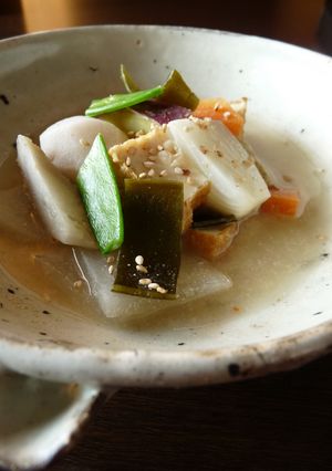 塩麹さんde根菜胡麻味噌スープ-レシピのメイン写真