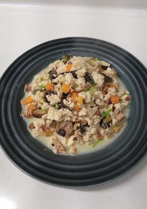 鮎の甘露煮 炒り豆腐　甘露煮リメイク-レシピのメイン写真