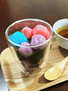 あじさい白玉の抹茶ぜんざい-レシピのメイン写真