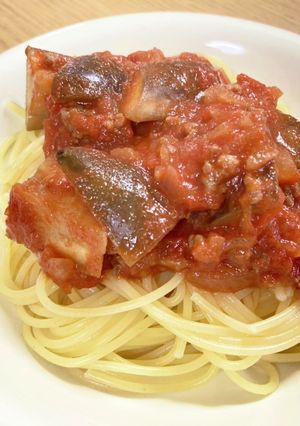 茄子のミートソースパスタ-レシピのメイン写真