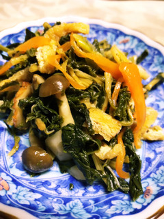 大根干し菜の炒め煮-レシピのメイン写真