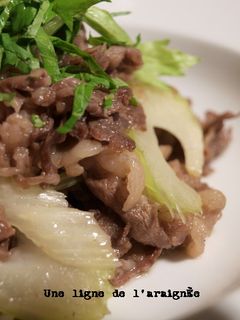 牛肉とセロリの柚子胡椒炒め。-レシピのメイン写真
