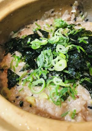 鍋の〆●十六穀米の海苔玉ネギ雑炊-レシピのメイン写真