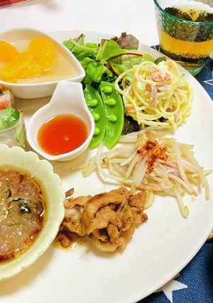 生春巻き・焼肉でヘルシー献立-レシピのメイン写真