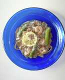 レモン香るエビとアスパラのクリームパスタ