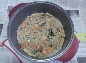 銀鮭のアラの焼き鮭V9で炊き込みご飯-レシピのメイン写真