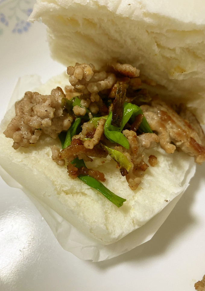簡単　ひき肉ネギバーガー（台湾風）-レシピのメイン写真