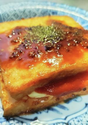 甘辛マスタードソースでチーズin厚揚げ☆-レシピのメイン写真