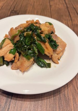 鶏肉のピリ辛ニラ炒め (よだれ鶏風)-レシピのメイン写真