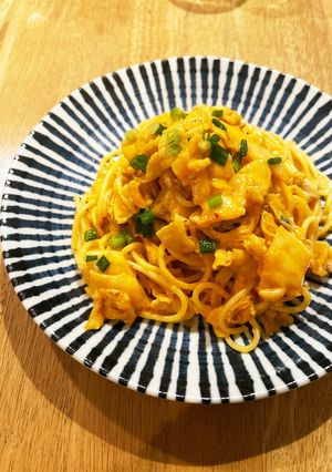 豚キムチのクリームパスタ-レシピのメイン写真