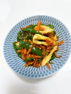 ピーマンとにんじんとちくわのきんぴら-レシピのメイン写真