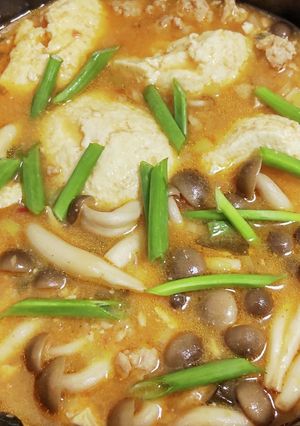 ひき肉と豆腐の担々味噌スープ-レシピのメイン写真