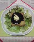 網焼き絹厚揚げとキャベツのオイル炒め