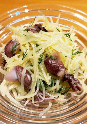 ホタルイカのシャキシャキポテトディル風味-レシピのメイン写真
