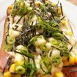 食パンで焼豚ピザ