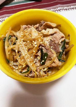 簡単すぎる！ご飯がすすむ豚ニラもやし-レシピのメイン写真