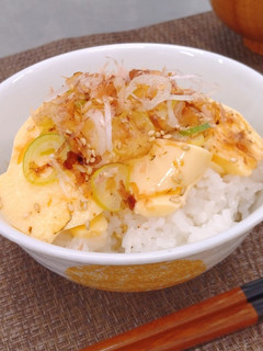 玉子とうふのせご飯-レシピのメイン写真