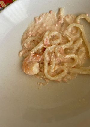 明太子とエビのうどん-レシピのメイン写真