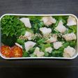 電子レンジで簡単★鶏胸肉と小松菜の丼弁当