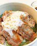 ☆簡単 豚バラわさび醤油かけ丼（温玉付）