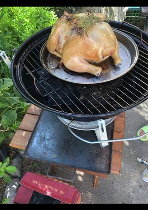 weberのグリルで丸鶏を焼く-レシピのメイン写真
