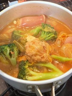 野菜たっぷり辛味噌鍋-レシピのメイン写真
