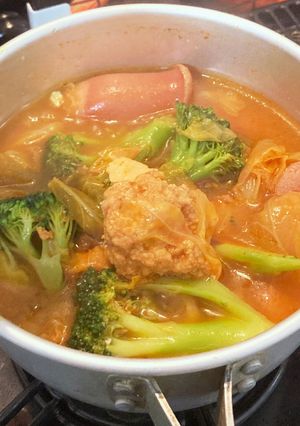 野菜たっぷり辛味噌鍋-レシピのメイン写真