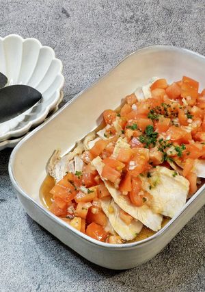 蒸し鶏とトマトのバルサミコサラダ-レシピのメイン写真
