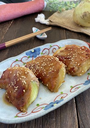 新玉ねぎの甘たれ肉巻き-レシピのメイン写真
