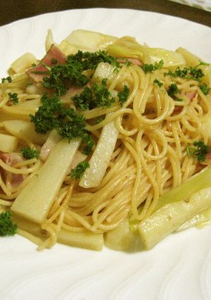 春野菜でパスタしました　-レシピのメイン写真