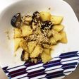 レンジ食べ切量じゃがいも椎茸ごまだれ甘煮