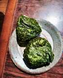 大根漬けと椎茸と青菜のおむすび◇◆弁当用