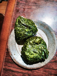大根漬けと椎茸と青菜のおむすび◇◆弁当用-レシピのメイン写真
