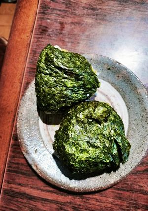 大根漬けと椎茸と青菜のおむすび◇◆弁当用-レシピのメイン写真