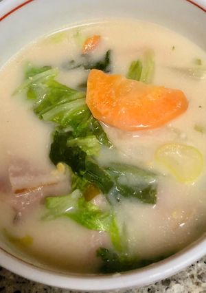 風邪予防に☆生姜味噌汁　（甘糀酒入り)-レシピのメイン写真