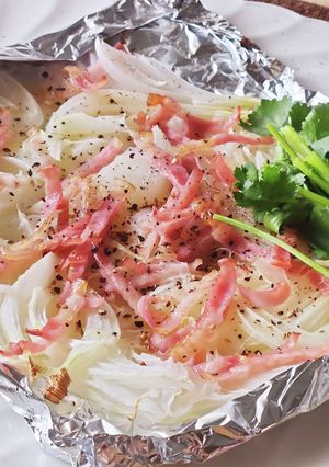ベーコン&新玉ねぎ焼き☆トースター☆弁当-レシピのメイン写真