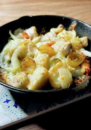 食べすぎ危険！里芋ガーリックチーズ焼き-レシピのメイン写真