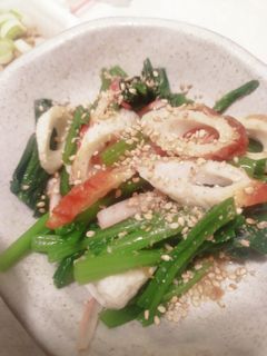 竹輪とほうれん草の韓国風和えもの-レシピのメイン写真