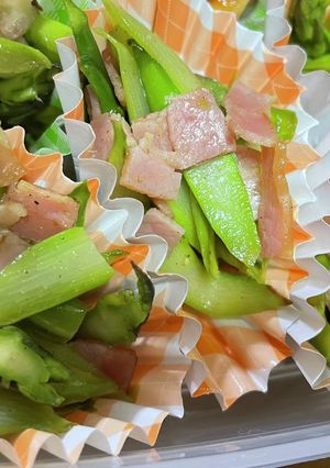 お弁当作り置き！アスパラとベーコン炒め-レシピのメイン写真