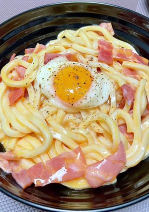 冷製カルボナァラうどんッ♪3/22-レシピのメイン写真