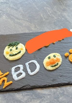 ♪ハーフバースデー　離乳食アート♪-レシピのメイン写真