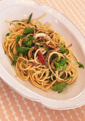 筋肉エンジニアのイカ丸ごとパスタ-レシピのメイン写真