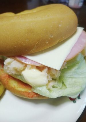 ダブルたらこのポテトバーガー-レシピのメイン写真